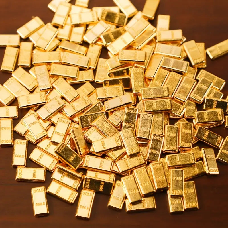 Mini-Legierungs-Goldbarre 11x6mm - Feng Shui Reichtum & Wohlstand Dekor
