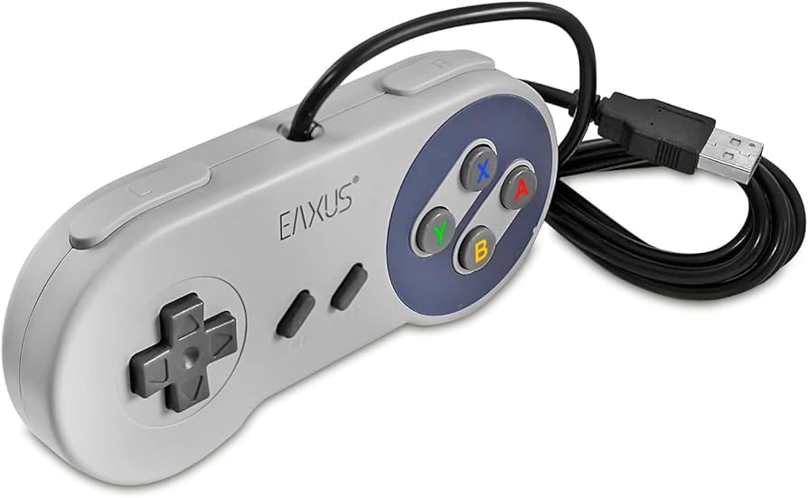 Eaxus USB Gaming Controller im SNES Super Nintendo Design 1,40 m Kabel Elektroniktrade Switzerland