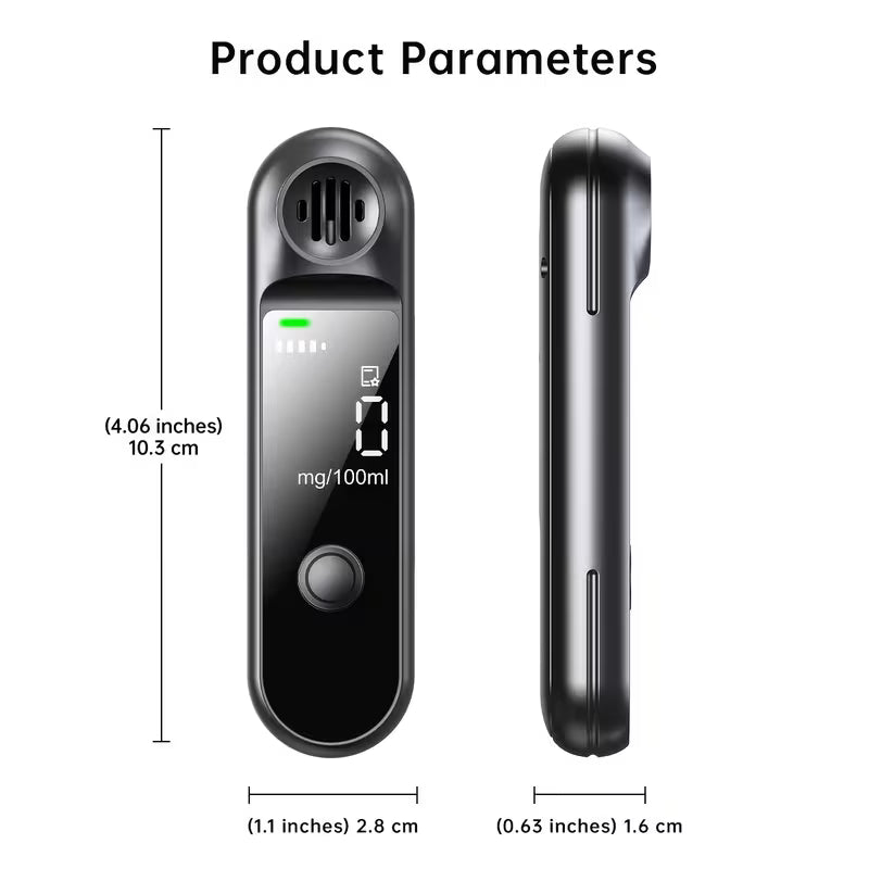 Alkoholanalysator mit LCD-Digitaldisplay, Wiederaufladbares AlkoholtestgerÀt