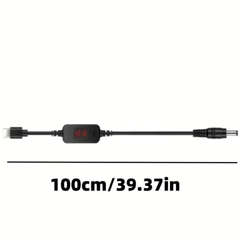 USB-C zu DC 5521 PD Kabel mit 34 Adaptern, 5-20V einstellbar für viele Geräte