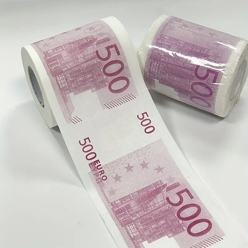 Lustige Bedruckte Toilettenpapierrolle, 50/100/200/500 Euro