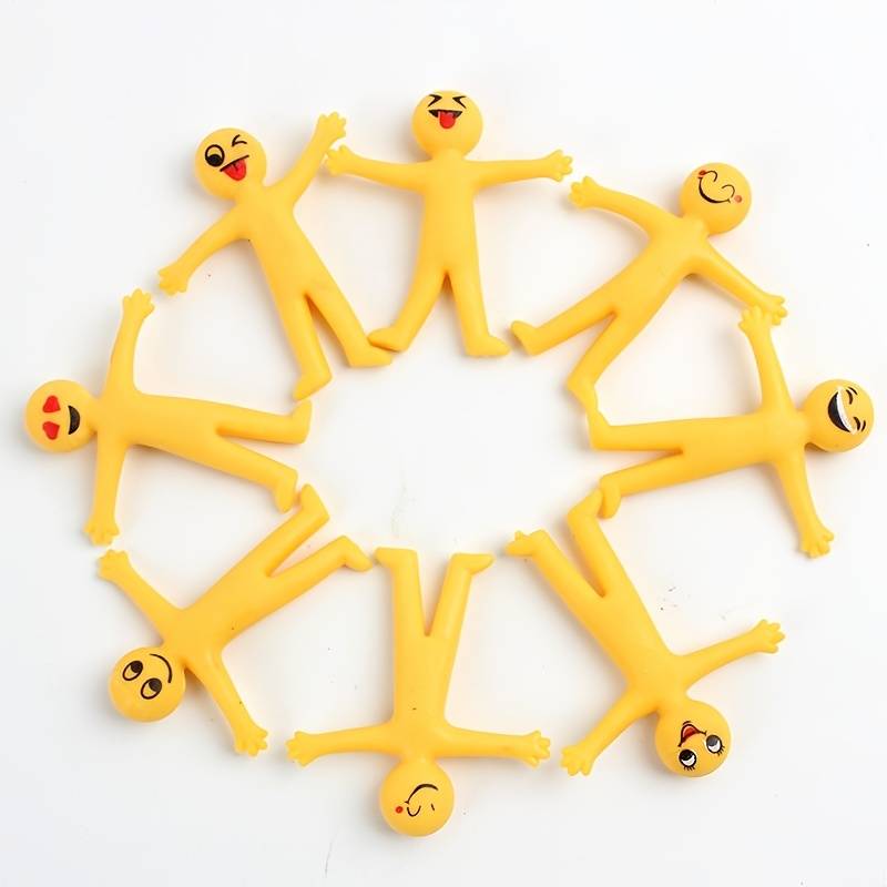 Elektroniktrade 10 Stück dehnbare gelbe Figuren, kreatives TPR-Spielzeug zum Stressabbau elektroniktrade Switzerland