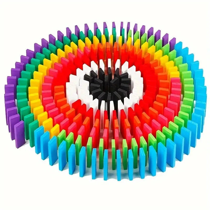 Elektroniktrade 100 Stück Holzdomino-Puzzle-Spielzeug Bausteine Farbig Elektroniktrade Switzerland