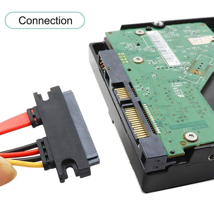 Elektroniktrade 15 + 7-Pol serielles ATA-Daten-Verlängerungskabel für SATA-Festplatte, Länge: 50 cm Elektroniktrade Switzerland