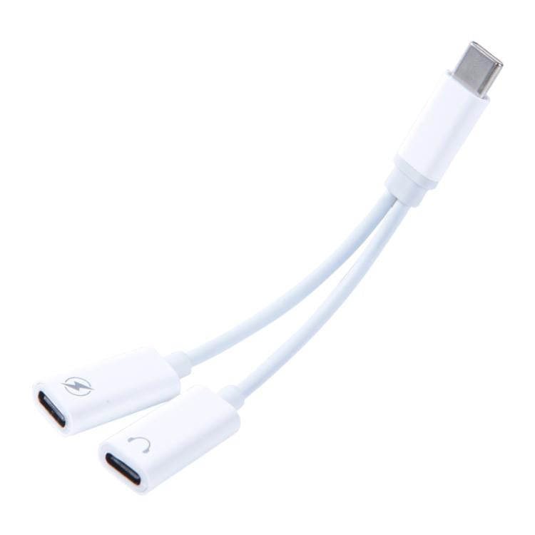 elektroniktrade 2-in-1-Kopfhöreradapter Typ-C-Stecker auf Typ-C-Ladebuchse und Typ-C-Audiobuchse, Type-C elektroniktrade Switzerland