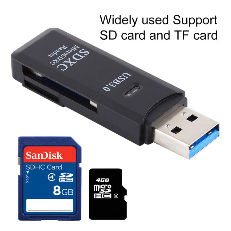 Elektroniktrade 2-in-1-USB 3.0-Kartenleser, Super Speed 5 Gbits, für SD-Karte / TF-Karte Elektroniktrade Switzerland