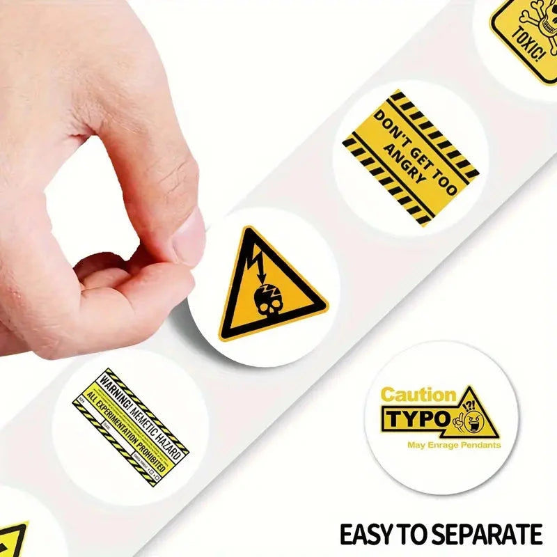 Elektroniktrade 200er-Pack Mini-Warnschilder & Graffiti-Aufkleber Elektroniktrade Switzerland