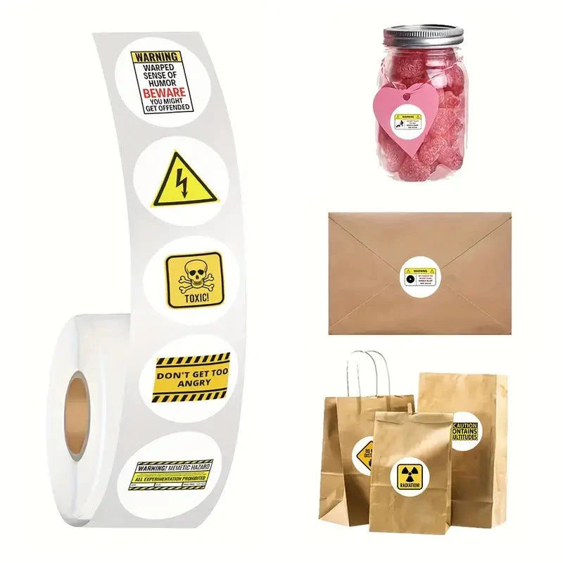 Elektroniktrade 200er-Pack Mini-Warnschilder & Graffiti-Aufkleber Elektroniktrade Switzerland