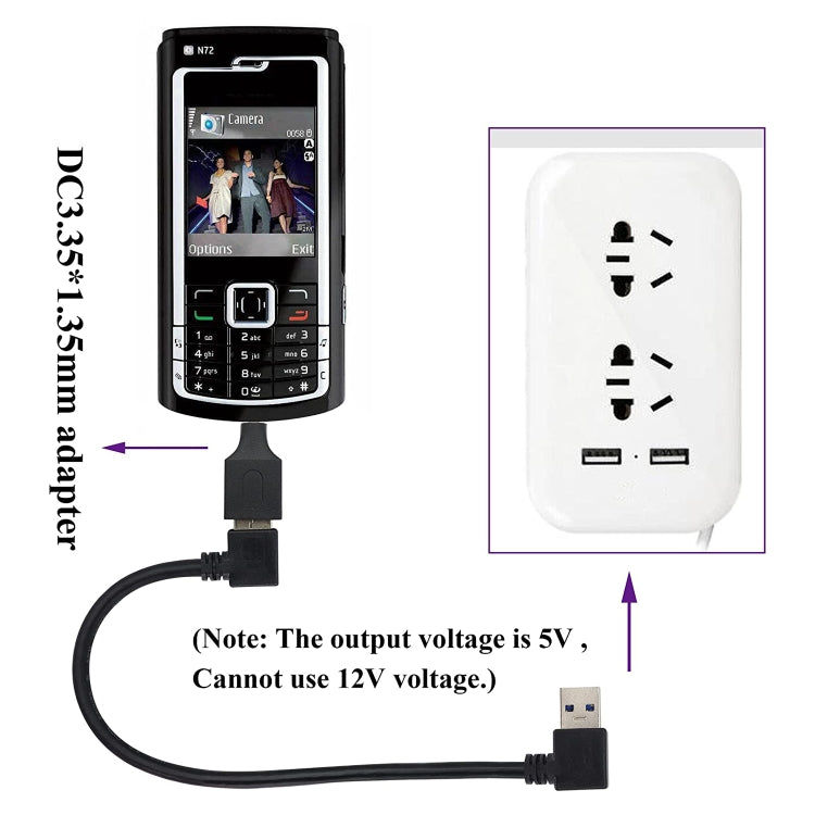 Elektroniktrade 3,5 x 1,35 mm Stecker auf USB-Buchse Adapteranschluss Elektroniktrade Switzerland