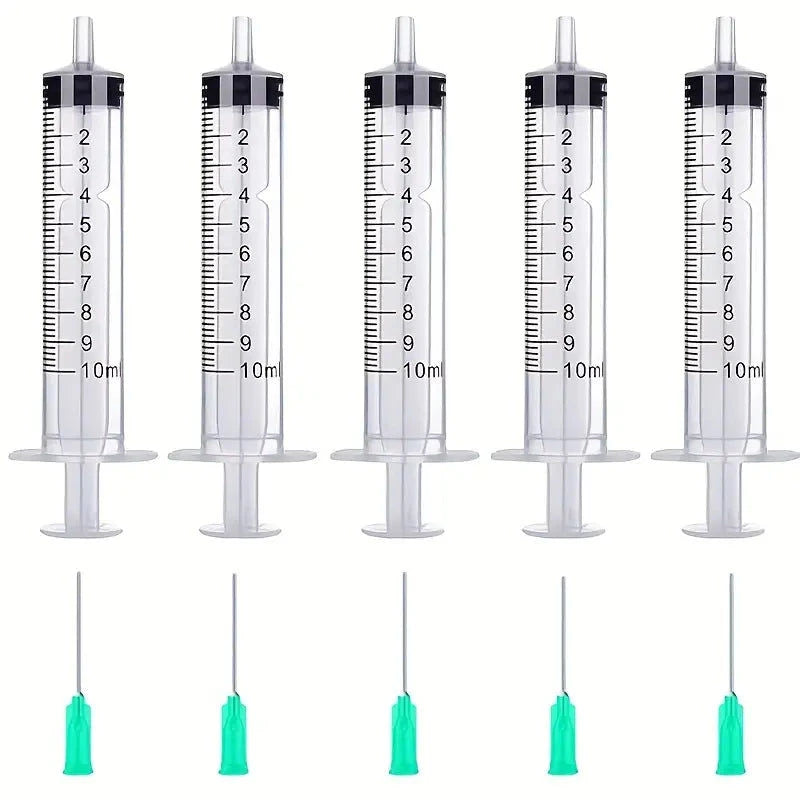 Elektroniktrade 5 Stück 10ml/cc Plastikspritze Mit Nadel 18g Elektroniktrade Switzerland