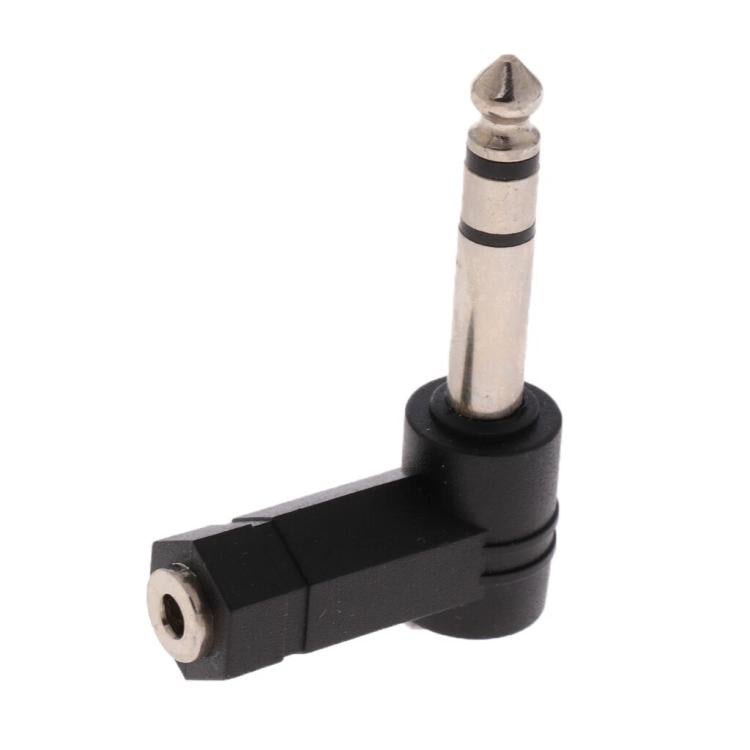 Elektroniktrade 6,35-mm-auf-3,5-mm-Klinkenstecker-90°-Kopfhörer-Mikrofon-Audioadapter, 6.35mm To 3.5mm Elektroniktrade Switzerland