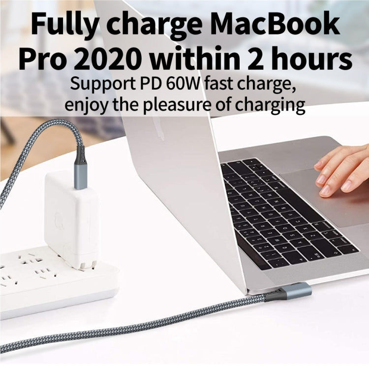 Elektroniktrade 6 m langes USB-C-/Typ-C-zu-USB-C-/Typ-C-Winkelstück, 5 Gbit/s, 60 W, USB 3.1 Gen1, Schnellladen & Daten Synchro. Elektroniktrade Switzerland