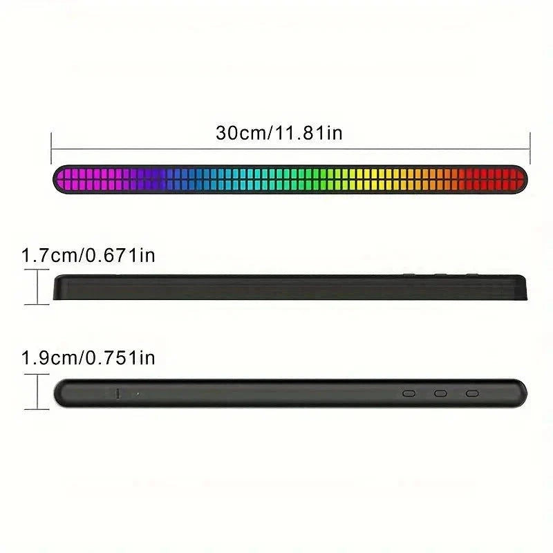 Elektroniktrade 64-Bit-RGB Sprachgesteuerte LED Pegelanzeige mit USB-C/Akku elektroniktrade Switzerland