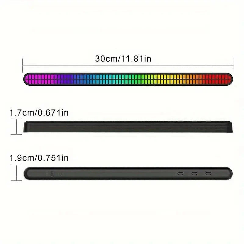 Elektroniktrade 64-Bit-RGB Sprachgesteuerte LED Pegelanzeige mit USB-C/Akku Elektroniktrade Switzerland