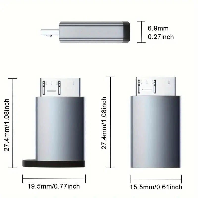 Elektroniktrade Adapter von Typ-C auf USB3.0 Micro B Stecker für externe Festplatten HDD Elektroniktrade Switzerland