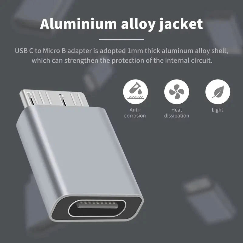 Elektroniktrade Adapter von Typ-C auf USB3.0 Micro B Stecker für externe Festplatten HDD Elektroniktrade Switzerland