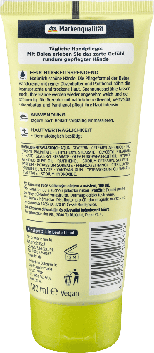 Elektroniktrade Balea Handcreme Olive, 100 ml elektroniktrade Switzerland