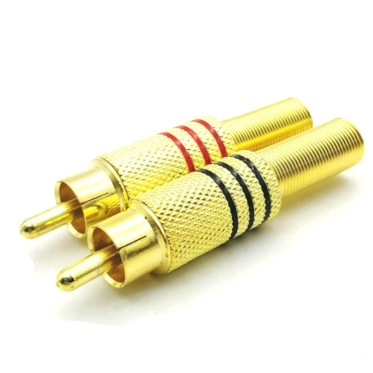 Elektroniktrade Cinch Stecker Set – 2er Pack (1 Paar) – Rot (R) & Schwarz (L) – zum Löten Elektroniktrade Switzerland