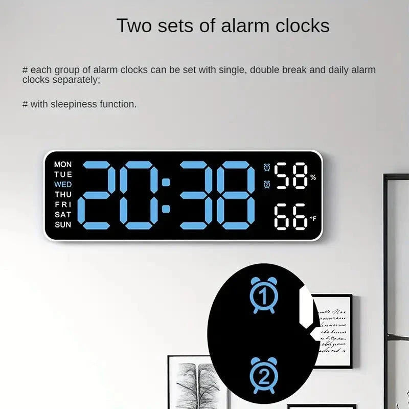 Elektroniktrade Digitale Led Wanduhr mit USB Power - Temperatur & Luftfeuchtigkeitsanzeige elektroniktrade Switzerland