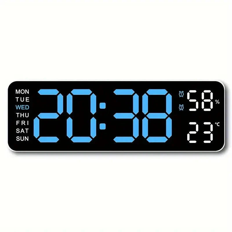 Elektroniktrade Digitale Led Wanduhr mit USB Power - Temperatur & Luftfeuchtigkeitsanzeige Elektroniktrade Switzerland