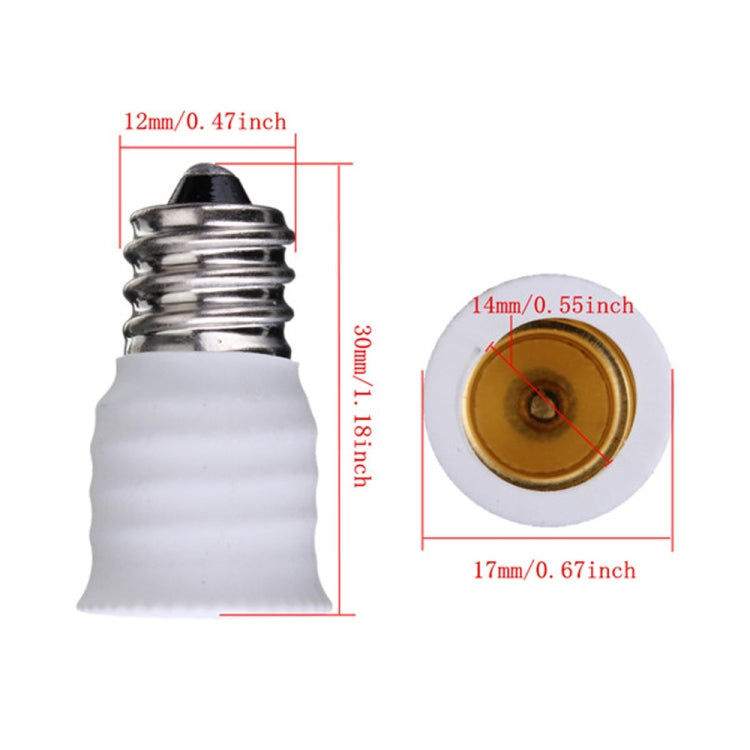 Elektroniktrade E12 bis E14 Sockelwechsler LED-Lichtlampe Adapter Weiß elektroniktrade Switzerland