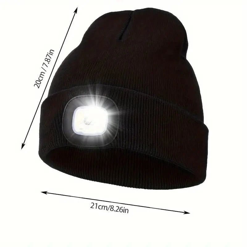 Elektroniktrade Einfarbige Unisex-LED-Mütze leicht, bequem und atmungsaktiv in Schwarz Elektroniktrade Switzerland