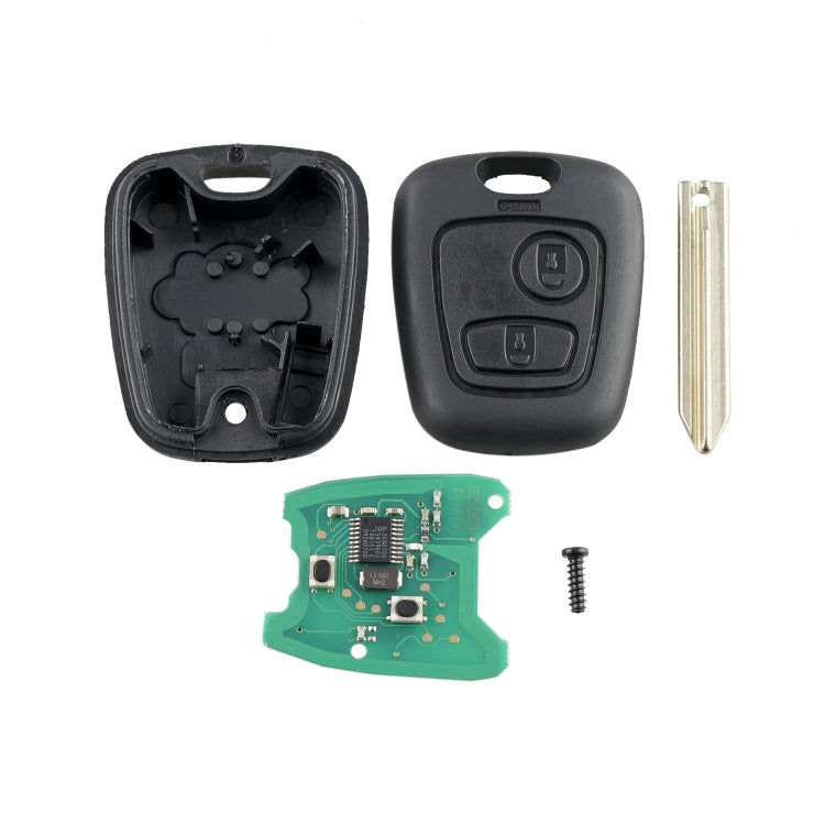 Elektroniktrade Für Citroen Saxo / Picasso / Xsara / Berlingo, 2 Tasten, intelligenter ferngesteuerter Autoschlüssel mit integriertem Chip und Batterie, Frequenz: 433 MHz, For Citroen Elektroniktrade Switzerland