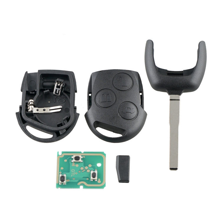 Elektroniktrade Für Ford Focus, intelligenter ovaler Autoschlüssel mit Fernbedienung, 63 Chips, 40 Bit und Batterie, Frequenz: 433 MHz, For Ford Focus Oval Elektroniktrade Switzerland