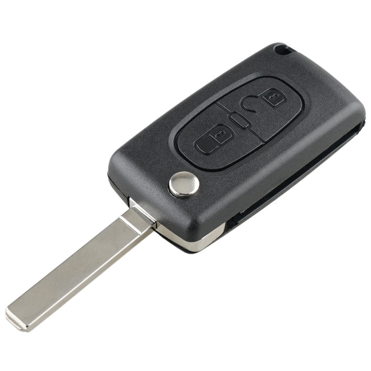 Elektroniktrade Für PEUGEOT 2 Tasten, intelligenter ferngesteuerter Autoschlüssel mit integriertem Chip, Batterie und Halter, ohne Rillen, Frequenz: 433 MHz, 2 Buttons without Grooved Elektroniktrade Switzerland