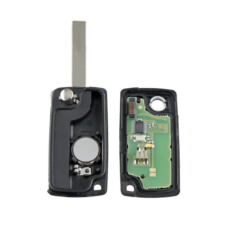 Elektroniktrade Für PEUGEOT 2 Tasten Intelligenter ferngesteuerter Autoschlüssel mit PCF7961 integriertem Chip & Batterie & Halter & Schlitzschlüsselblatt & FSK-Signal, Frequenz: 433 MHz, For PEUGEOT FSK Signal Elektroniktrade Switzerland