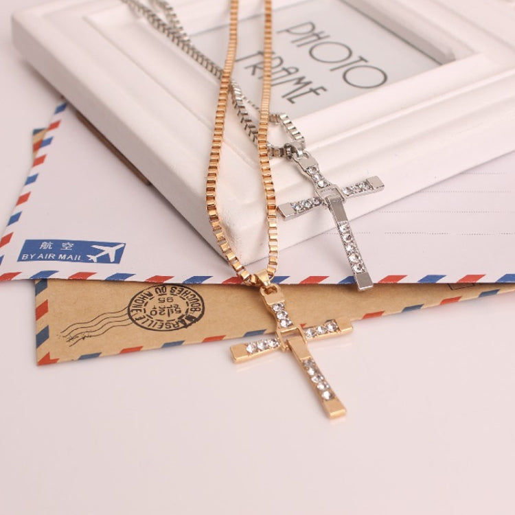 Elektroniktrade Fashion Strass Kreuz Anhänger Halskette Gold / Silber Elektroniktrade Switzerland