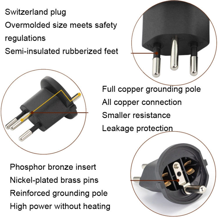 Elektroniktrade Fix Adapter SchuKo Konturenstecker – T12 schwarz Elektroniktrade Switzerland