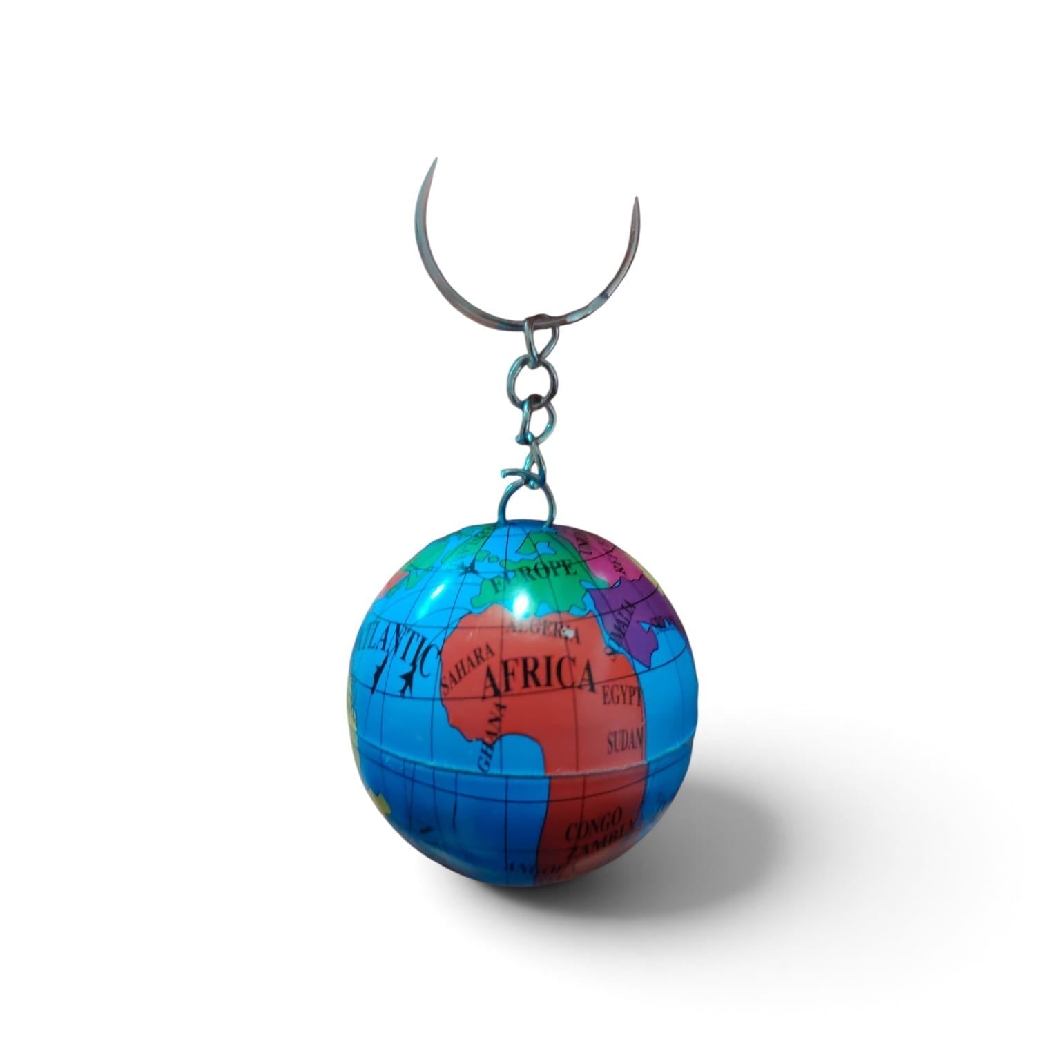 Elektroniktrade Globus-Schlüsselanhänger 4.5cm - Bunte PVC-Erdkugel-Souvenir elektroniktrade Switzerland
