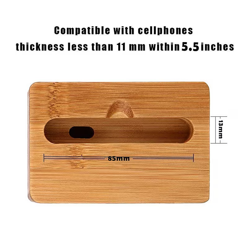 Elektroniktrade Handyhalterung mit Ständer und Verstärker | Holz- und Bambus-Design Elektroniktrade Switzerland