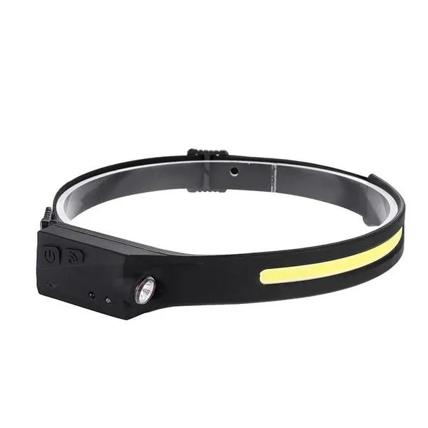 Elektroniktrade Induktions-Stirnlampe, COB-LED-Kopf, wiederaufladbare Stirnlampe mit Sensor elektroniktrade Switzerland