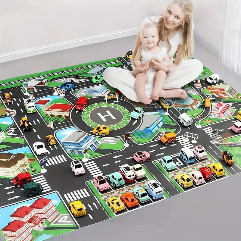 Elektroniktrade Kinder Auto Spielbodenmatte, städtischer Verkehrsparkplatz Elektroniktrade Switzerland