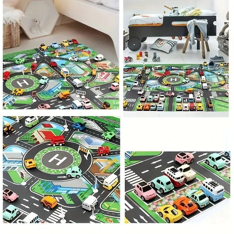 Elektroniktrade Kinder Auto Spielbodenmatte, städtischer Verkehrsparkplatz Elektroniktrade Switzerland