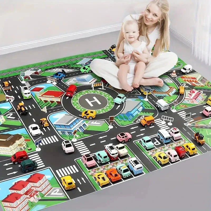 Elektroniktrade Kinder Auto Spielbodenmatte, städtischer Verkehrsparkplatz elektroniktrade Switzerland