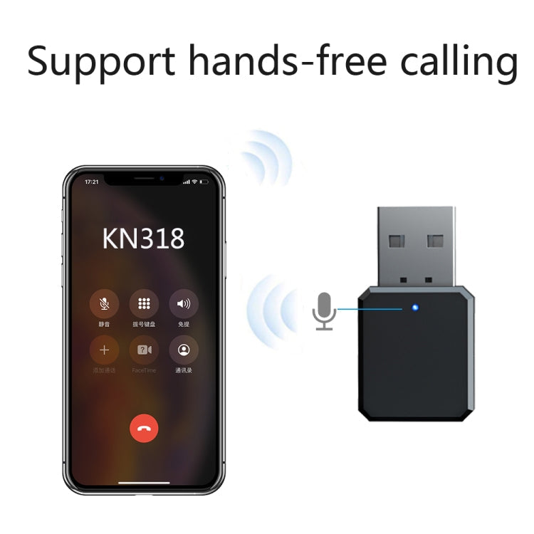 Elektroniktrade KN318 USB Bluetooth 5.1 Adapter Audio-Empfänger Elektroniktrade Switzerland