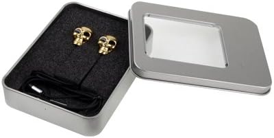 Elektroniktrade Kopfhörer im Totenkopf Design in Gold mit 3.5mm Klinke Stecker Elektroniktrade Switzerland