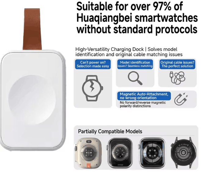 elektroniktrade Ladestation für DT7/DT NO.1/DT3 PLUS/DT8/DT100 PRO Max Smartwatch-Ladekabel elektroniktrade Switzerland