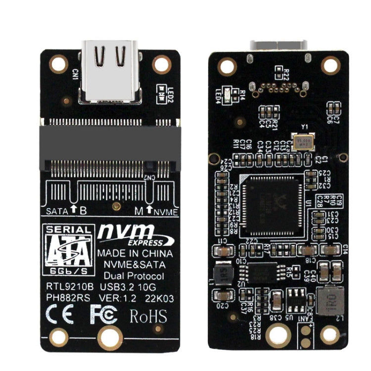 elektroniktrade M.2 NVME Festplattenbox Übertragungskarte RTL9210B Chip Typ-C / USB-C USB3.1 Gen2 10 Gbit/s elektroniktrade Switzerland