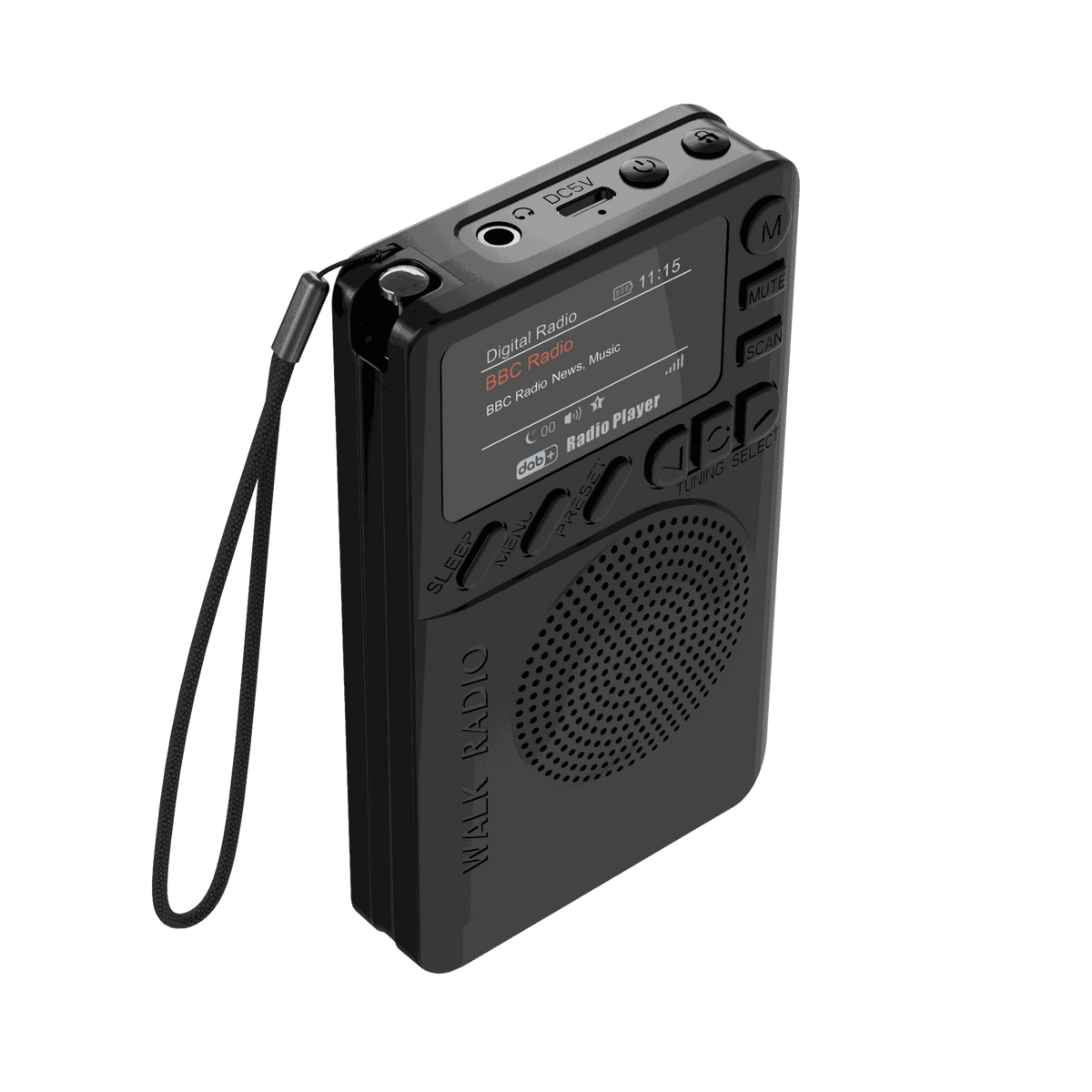 Elektroniktrade Mini DAB+ Taschenradio mit LED Display und Lautsprecher elektroniktrade Switzerland