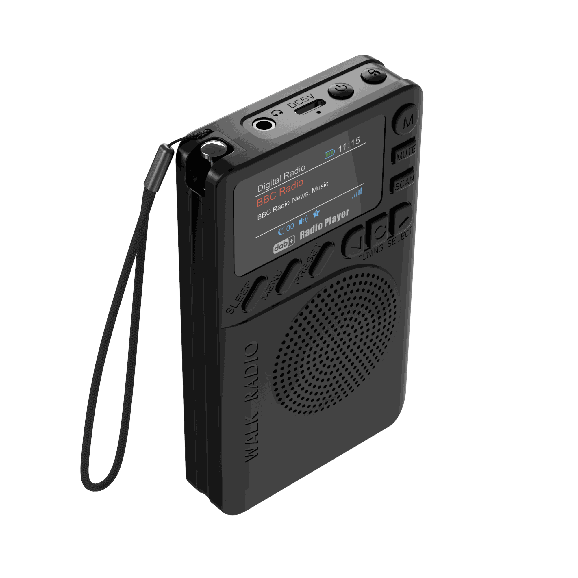 Elektroniktrade Mini DAB+ Taschenradio mit LED Display und Lautsprecher Elektroniktrade Switzerland