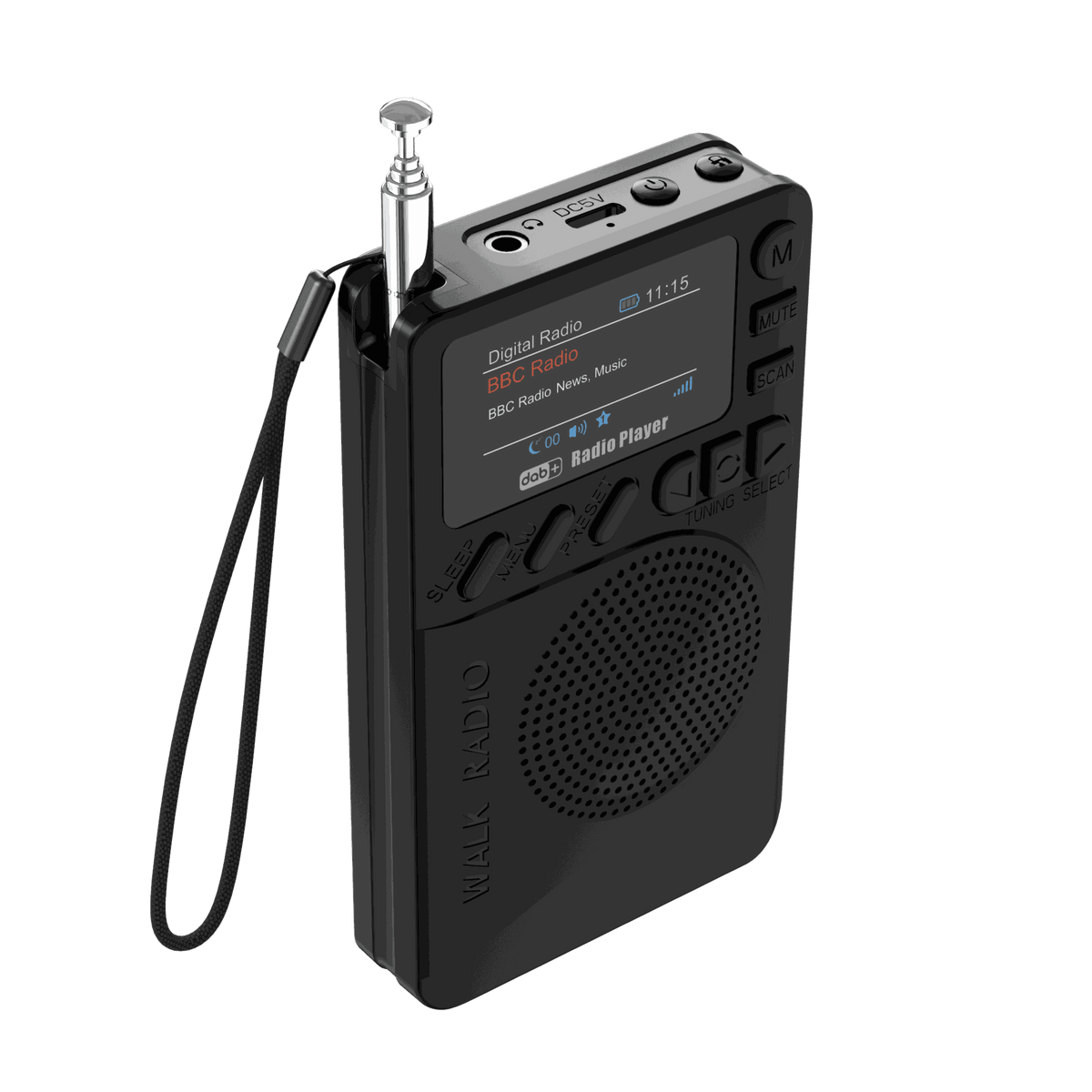 Elektroniktrade Mini DAB+ Taschenradio mit LED Display und Lautsprecher elektroniktrade Switzerland