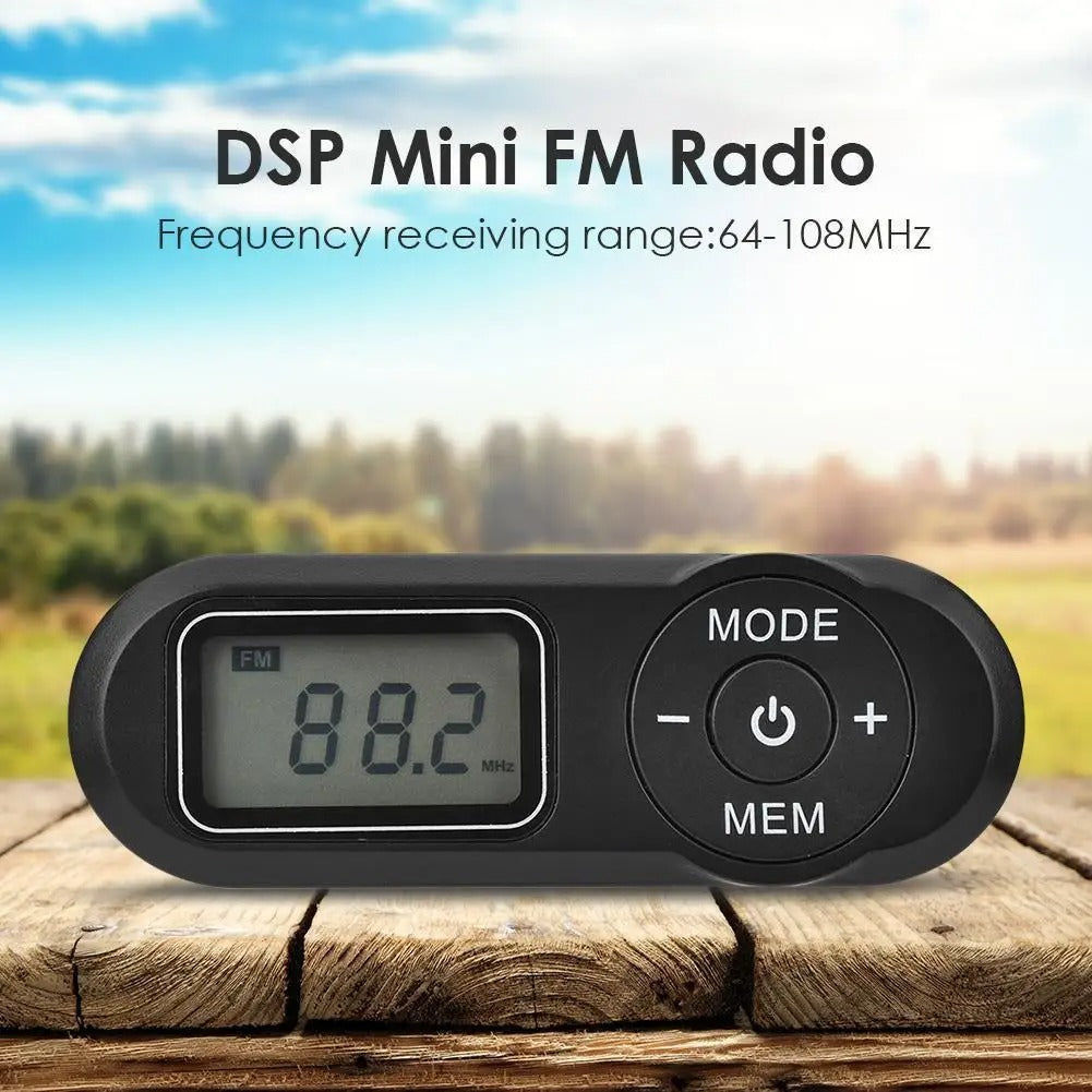 Elektroniktrade Mini FM Radio mit LCD Digital Anzeige ideal für Outdoor Sport elektroniktrade Switzerland