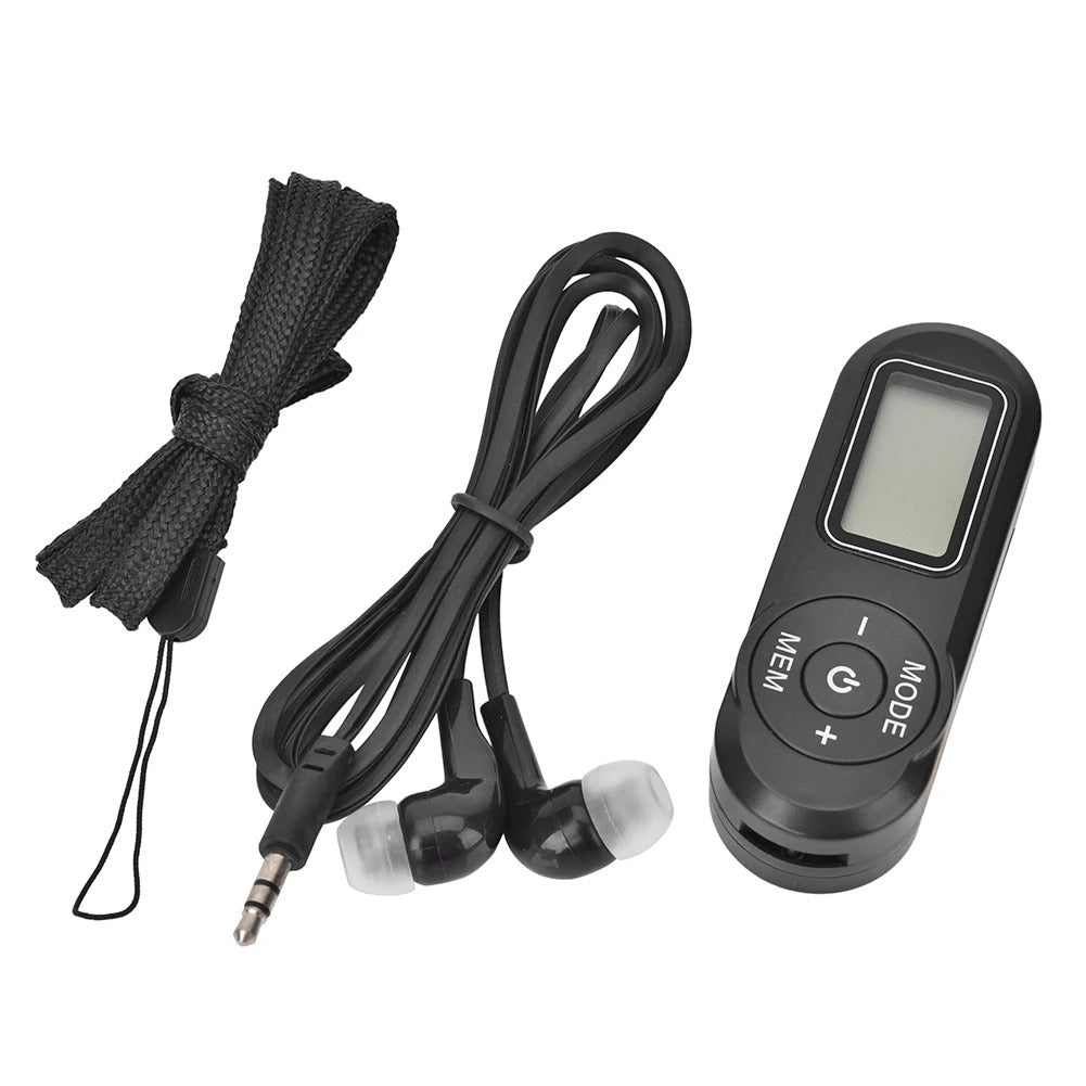 Elektroniktrade Mini FM Radio mit LCD Digital Anzeige ideal für Outdoor Sport elektroniktrade Switzerland