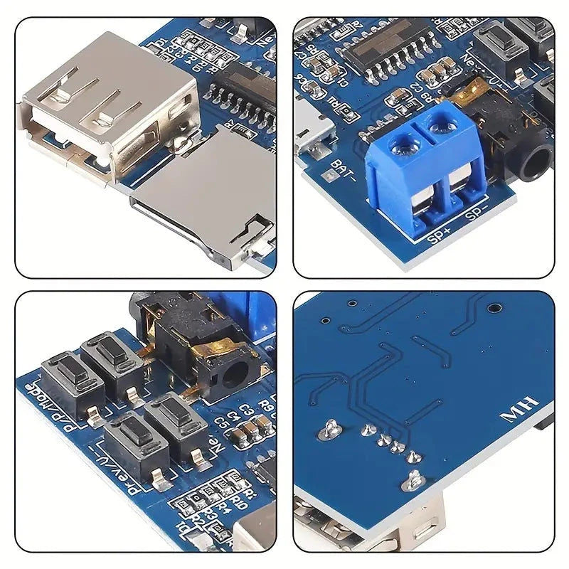 Elektroniktrade MP3 Decoder Player Modul Mit Audio Verstärker Platine MicroUSB Power Elektroniktrade Switzerland