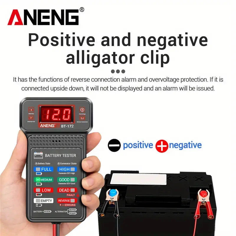Elektroniktrade Multifunktions-Batterietester mit LED-Display & Verpolungsalarm Elektroniktrade Switzerland