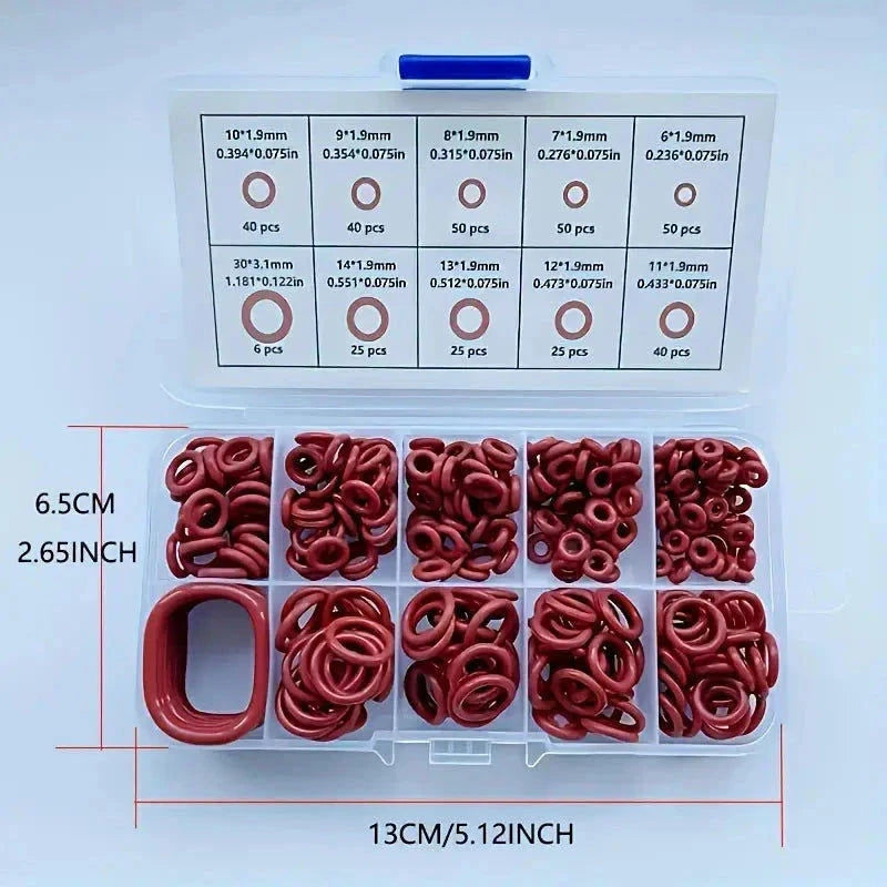 Elektroniktrade O-Ring Set – 351 Stück oder Einzel (Rot, 10 Größen) Ideal für Reparaturen elektroniktrade Switzerland